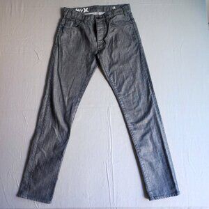 Hurley jeans 84 slim men's size 30 metallic grey straight leg slim fit